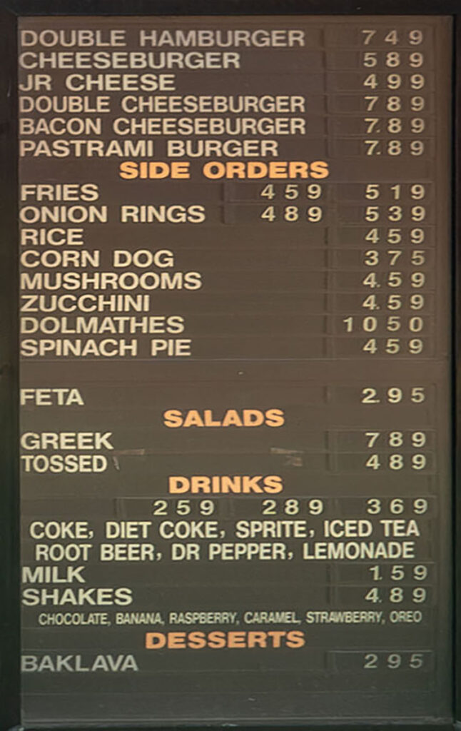 Yanni's Greek Express menu - Oct 2024 continued