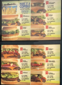 Arctic Circle menu - burgers, sandwiches, combos