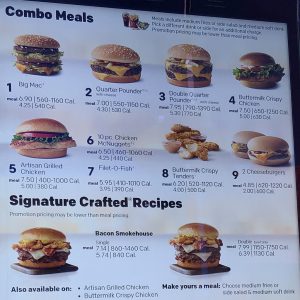 McDonald’s menu – combo meals, signature crafted recipes – SLC menu