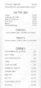 Red Moose Coffee Company menu - drinks