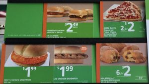 7-Eleven menu - sandwiches