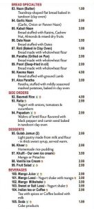 Ganesh Indian Cuisine menu - bread, sides, desserts, beverages