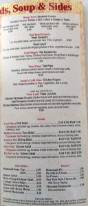 Midvale Mining Cafe menu - more sandwiches, salads, soups, sides