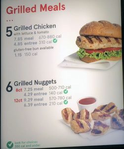 Chick-fil-A menu - grilled meals