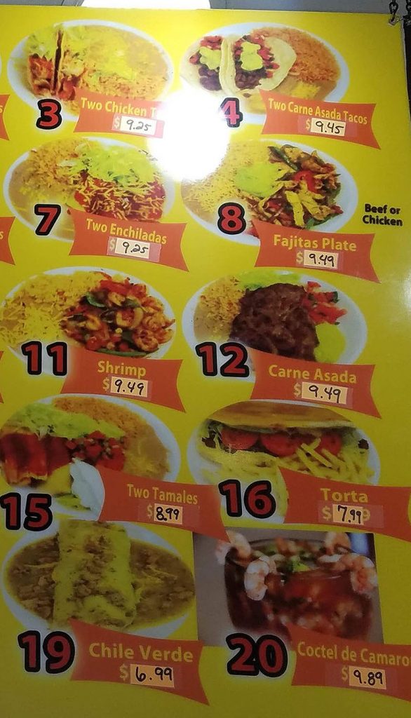 El Famous Beto’s menu – SLC menu