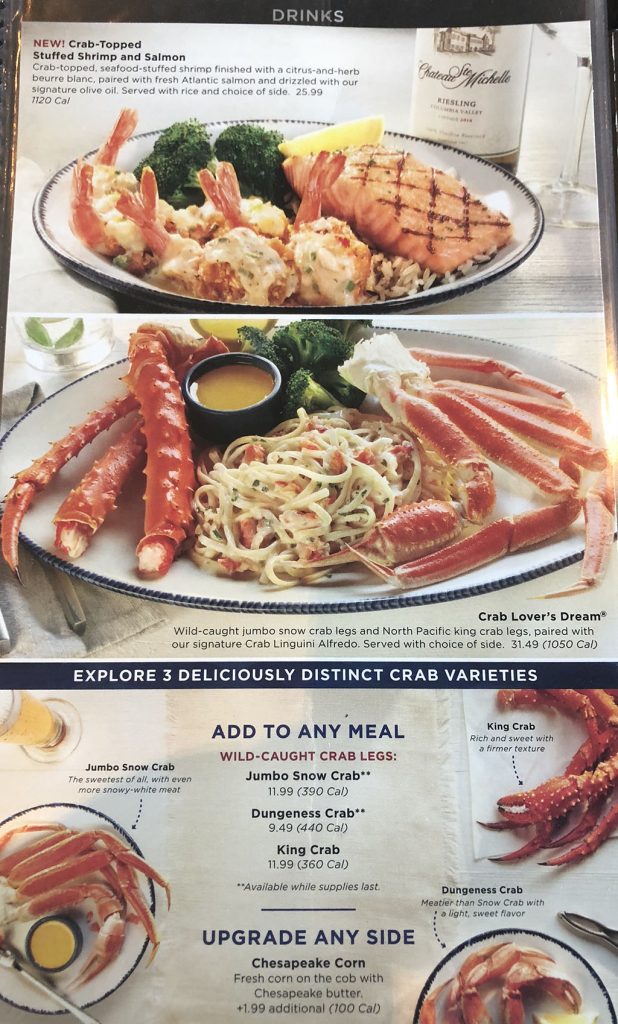 Red Lobster Menu With Prices SLC Menu