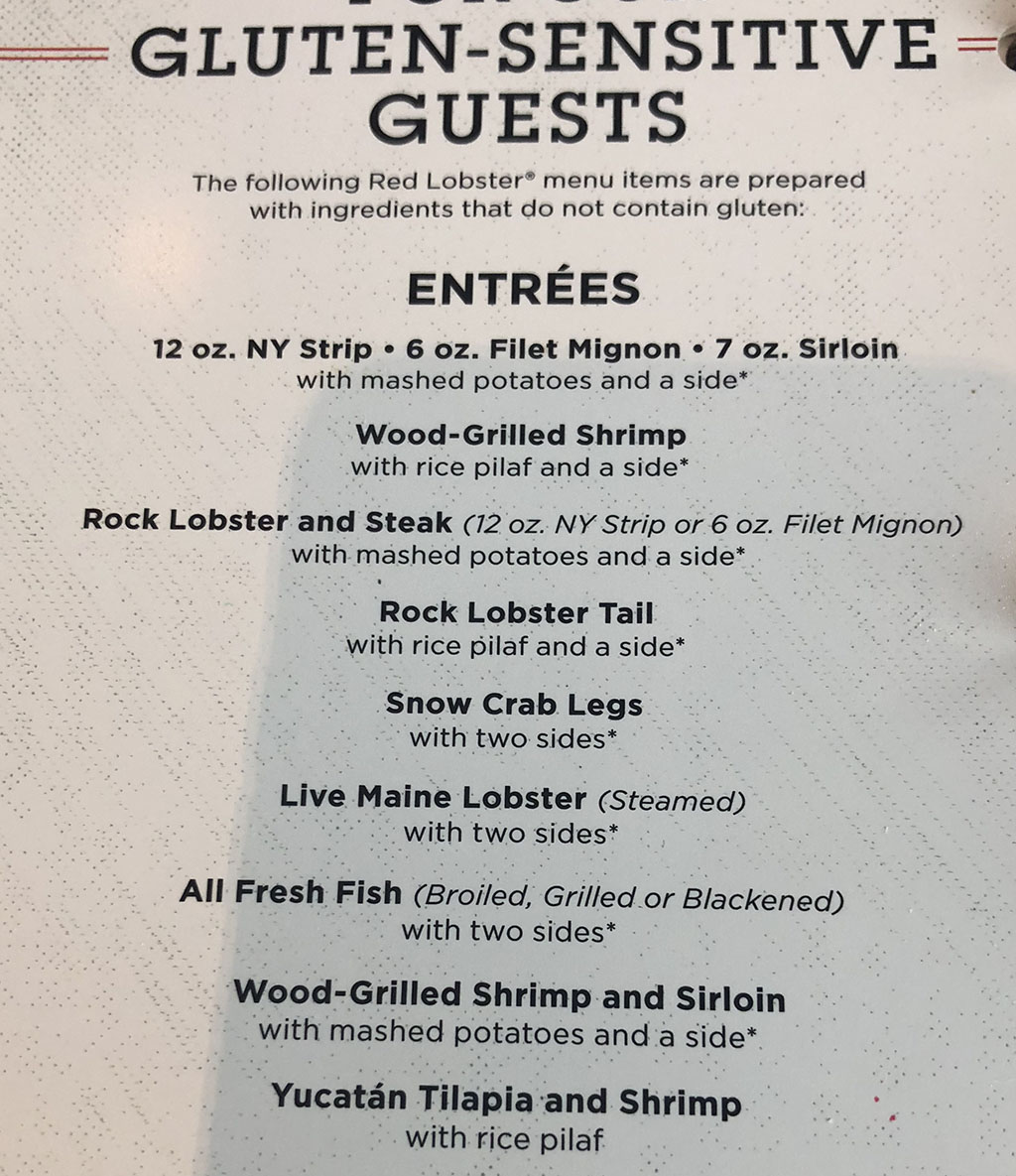 lunch red lobster menu