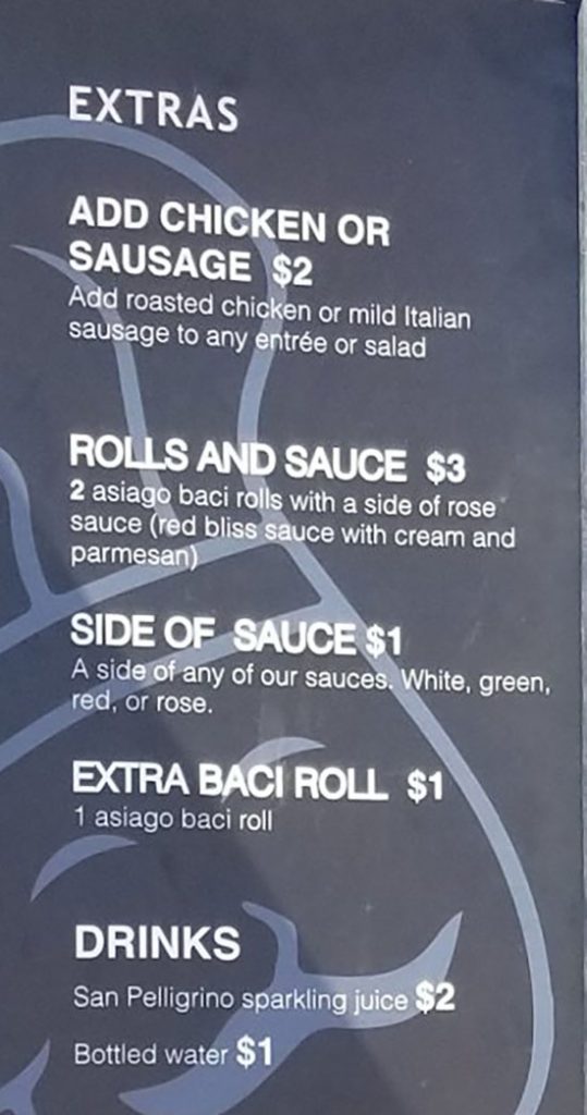 Sauce Boss menu SLC menu