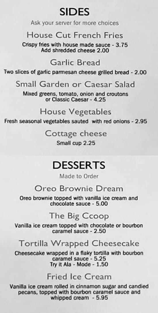 The Black Sheep Bar And Grill Menu Slc Menu