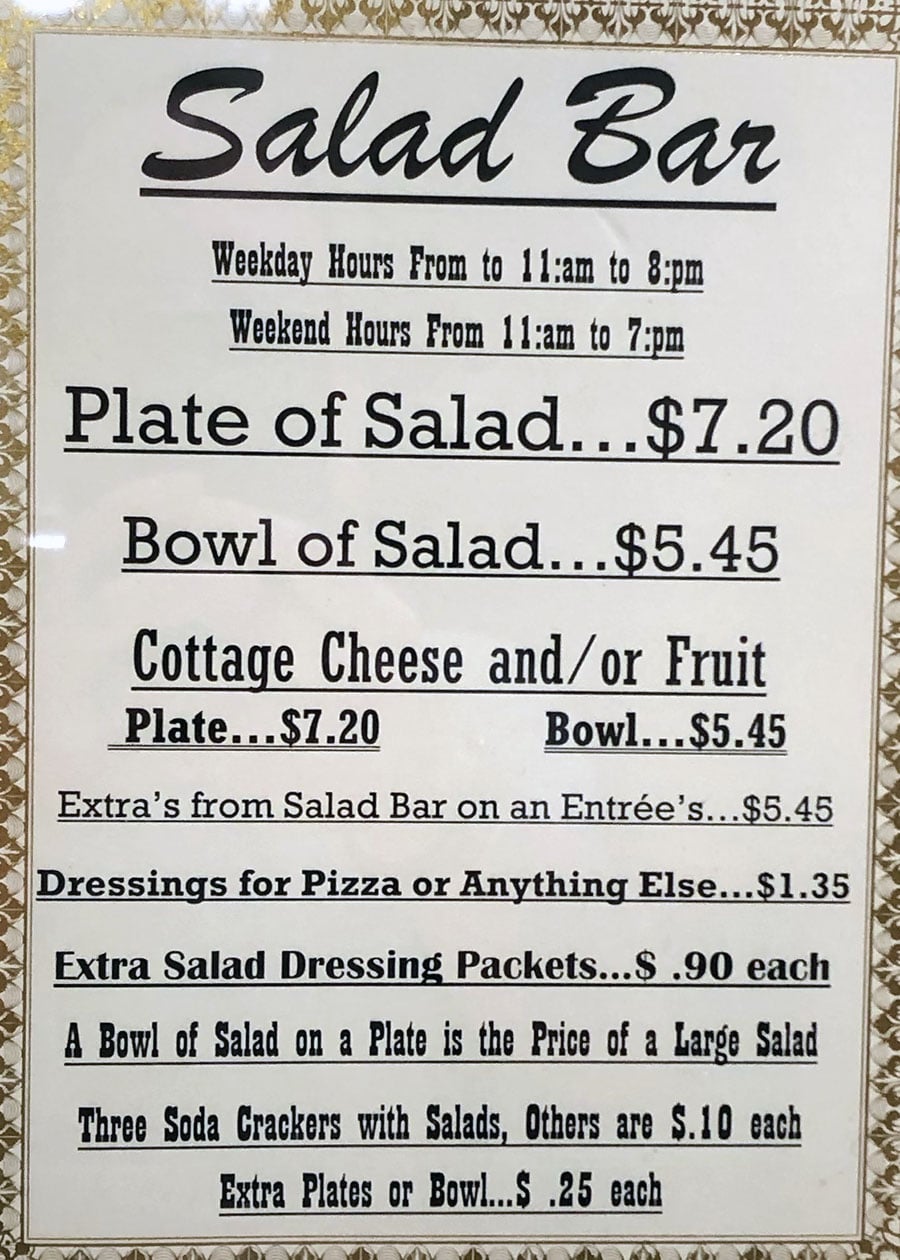 University Of Utah Hospital Cafeteria - salad bar menu