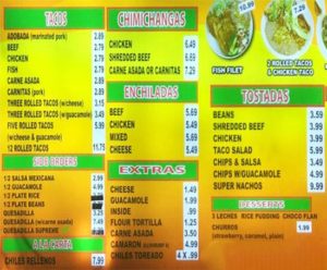 Gual Bertos menu – SLC menu