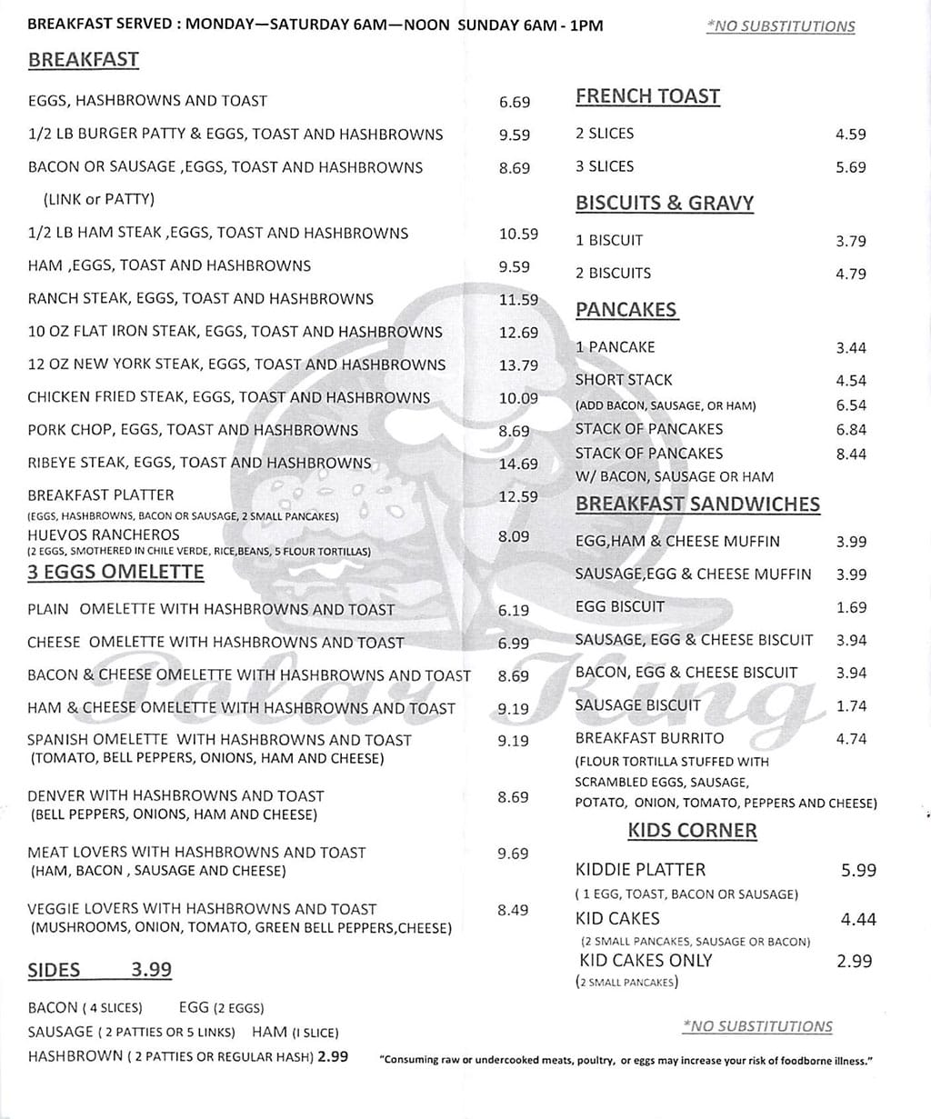 Polar King Drive-Inn menu – SLC menu