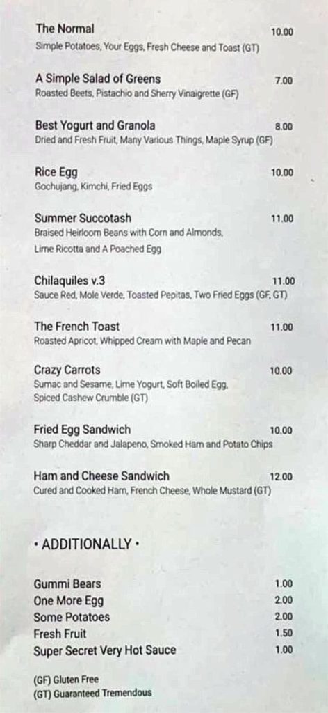 The Dayroom Menu – Slc Menu