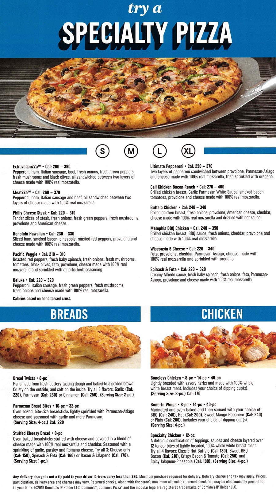 Domino’s Pizza menu SLC menu