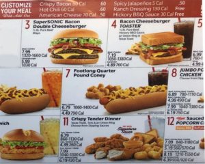 Sonic Drive-In | Menu | Prices – SLC menu