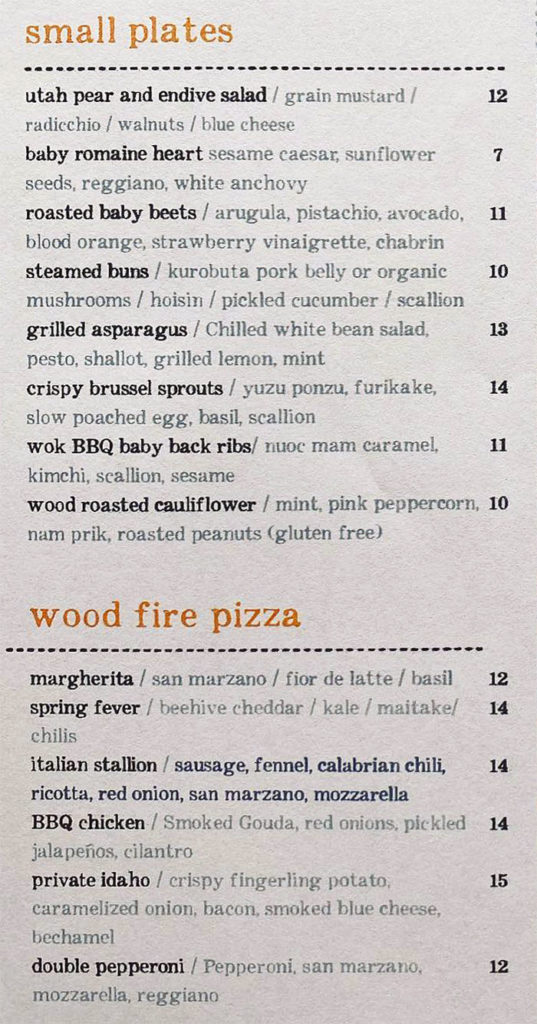 Provisions menu SLC menu