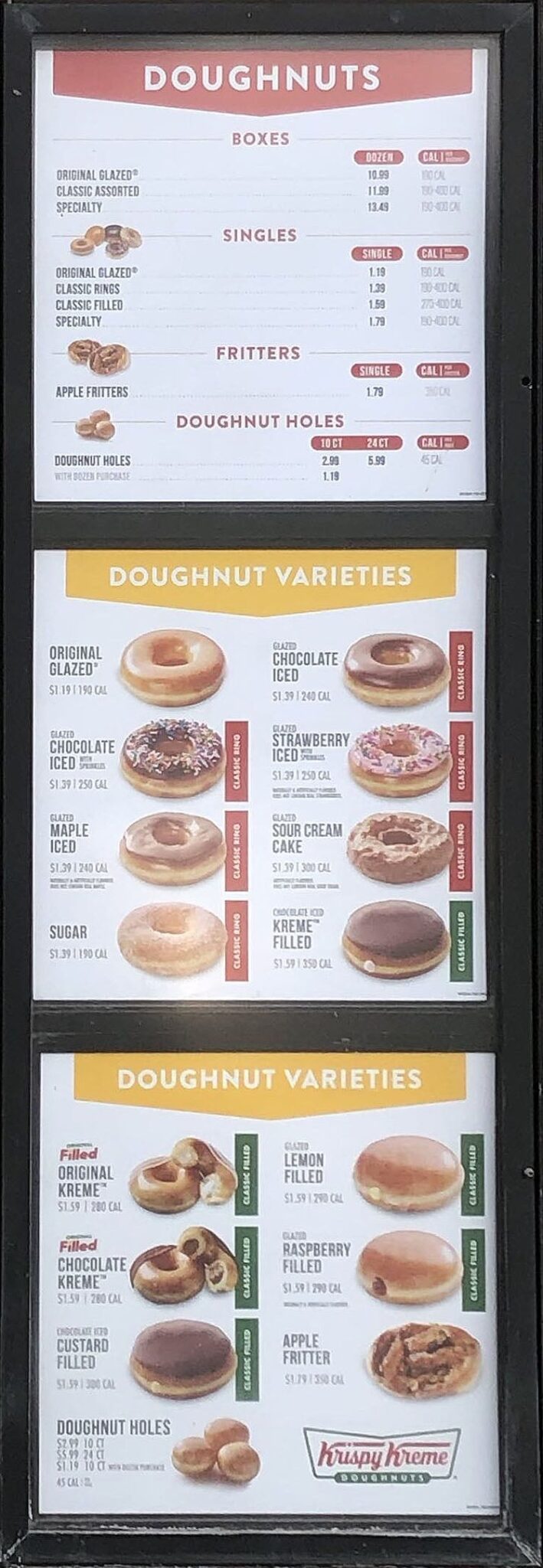 Krispy Kreme menu – SLC menu