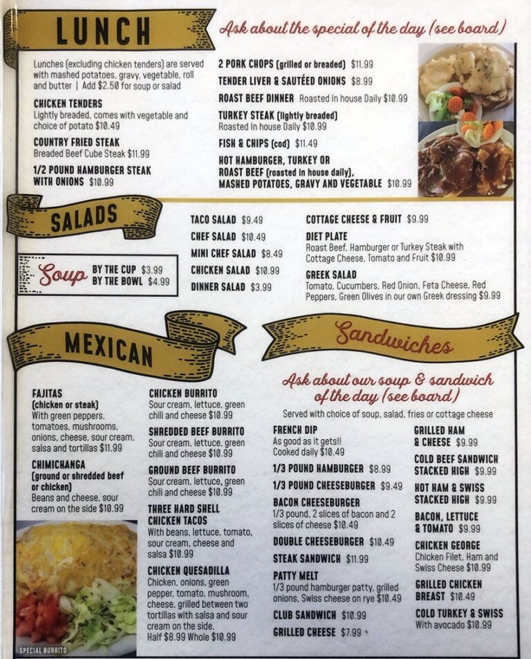 Ogie’s Cafe menu – SLC menu