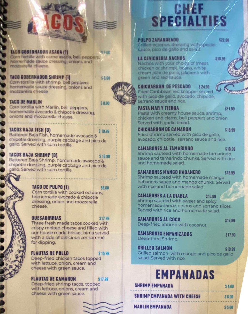 La Cevicheria menu – SLC menu