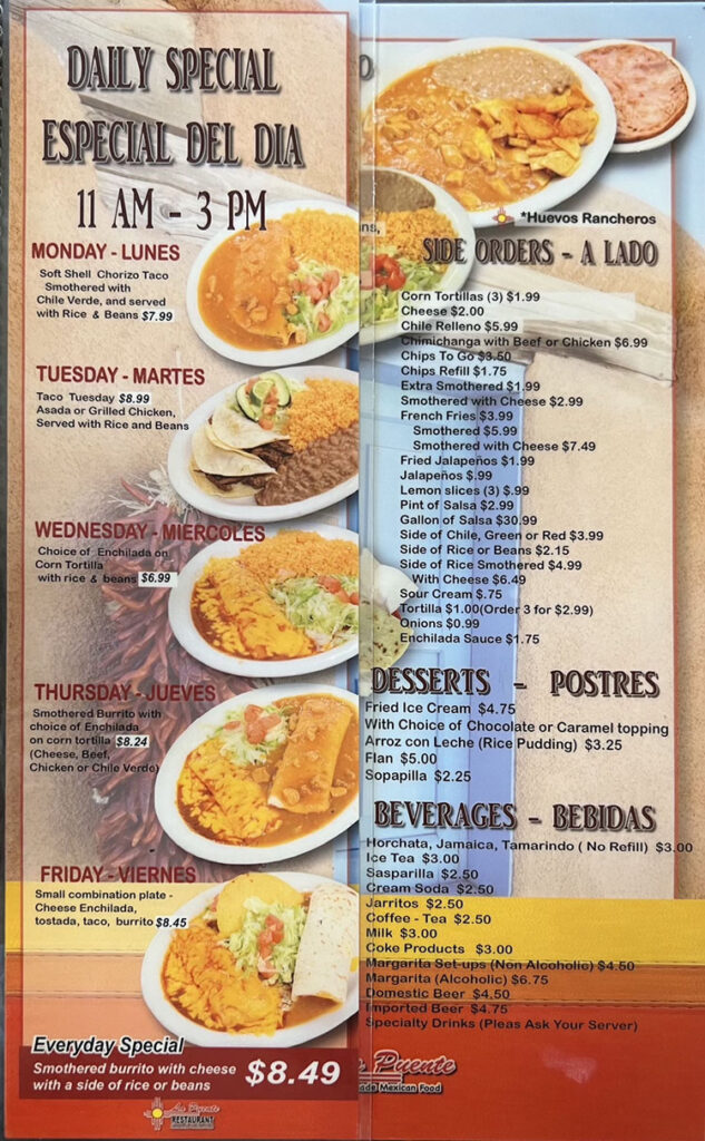 La Puente Centerville Menu – Slc Menu