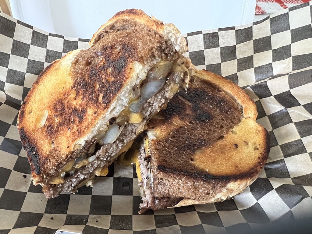 Burgers On Wheels menu - patty melt